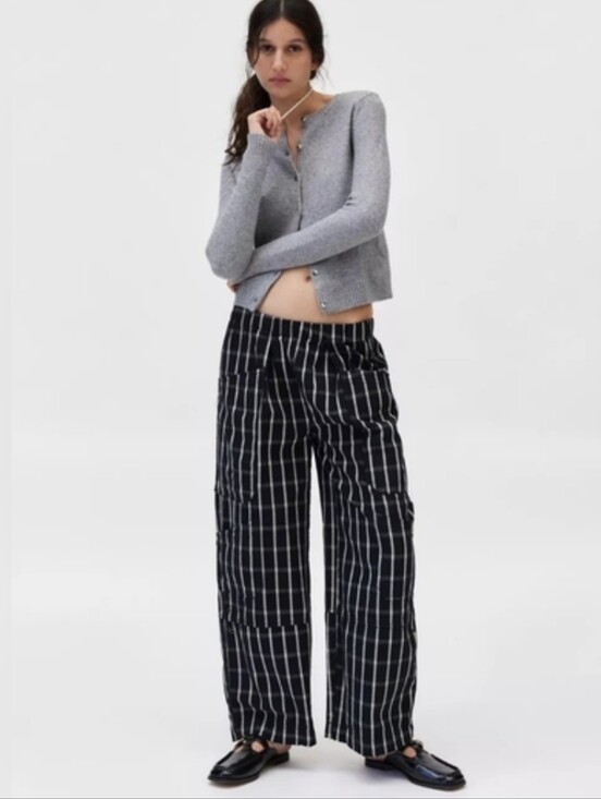 BDG Pants - BDG Charlie Gingham Low-Rise Wide-Leg Pant XXL